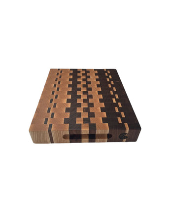 Maple & Walnut Artisanal End-Grain Chopping Board