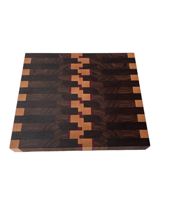 Maple, Walnut & Purple Heart Chopping Board