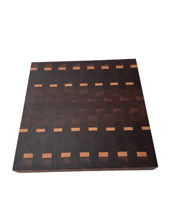 Modern Walnut and Maple Square Chopping Board