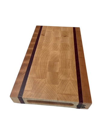 Tonal Harmony: Maple and Purple Heart Chopping Board