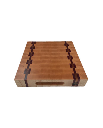 Maple & Purple Heart End-Grain Chopping Board