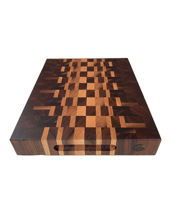 A Fusion of Walnut & Ash End-Grain Butcher Block